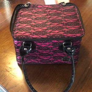 🖤Beauty supply tote bag💓medium sized lace/ polka